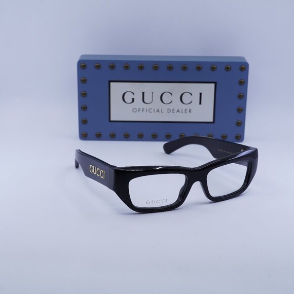 Final Price! Gucci GG1297O 001 Black Eyeglasses 53mm - Picture 1 of 11